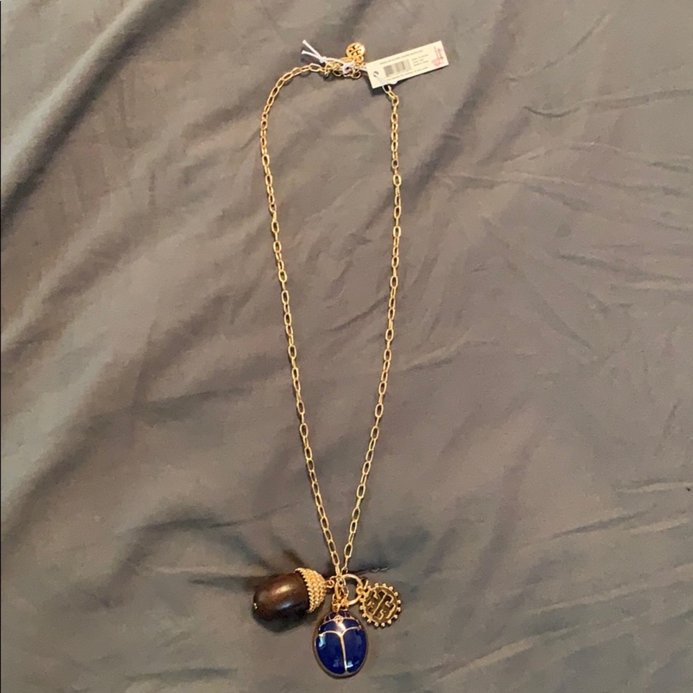 NWT Tory Burch Winslow Acorn Charm Necklace